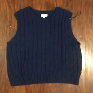 Cabana by crown&ivy dark blue knitted vest